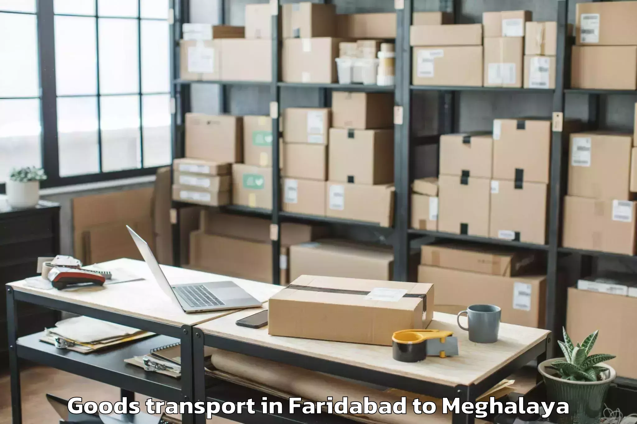 Book Faridabad to Khatarshnong Laitkroh Goods Transport